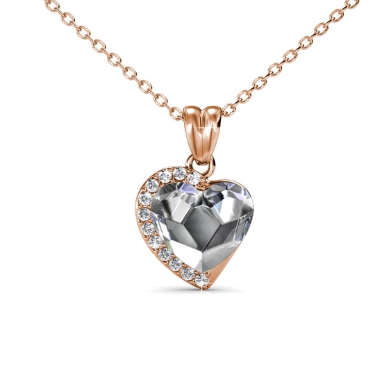 Colgantes de amor apasionado - Oro rosa y cristal - Image 1