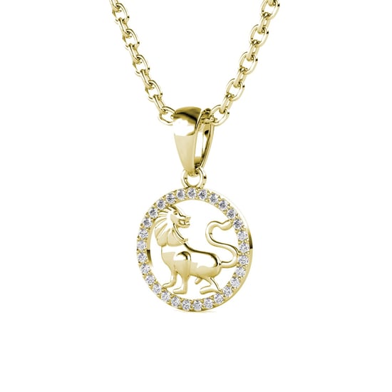 Colgantes del zodiaco Leo: oro y cristal - Image 2