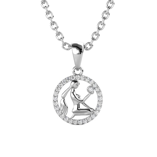 Colgantes del zodiaco Virgo - Plata y cristal - Image 1
