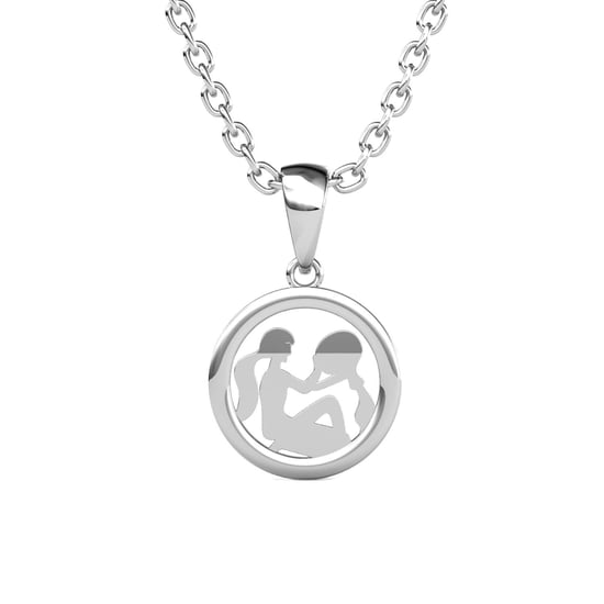Colgantes del zodiaco Acuario - Plata y cristal - Image 4