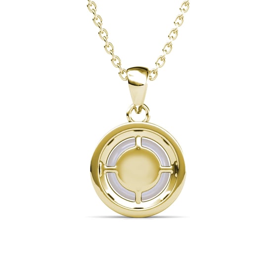 Colgantes de perlas circulares: oro y cristal - Image 3