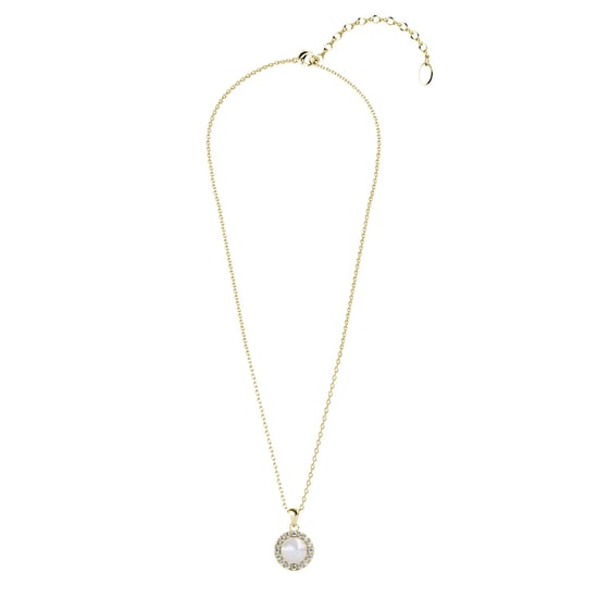 Colgantes de perlas circulares: oro y cristal - Image 4
