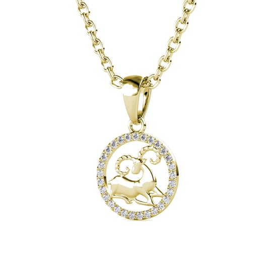Colgantes del zodiaco Aries: oro y cristal - Image 3