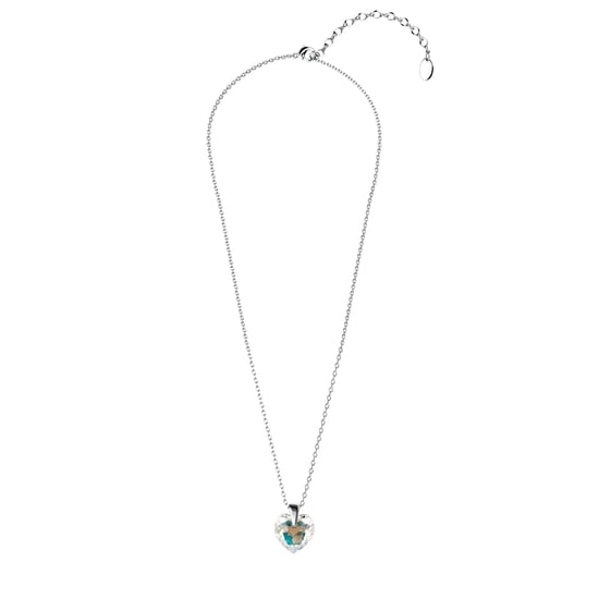 Colgantes de corazón de cristal - Plata y blanco brillante - Image 6