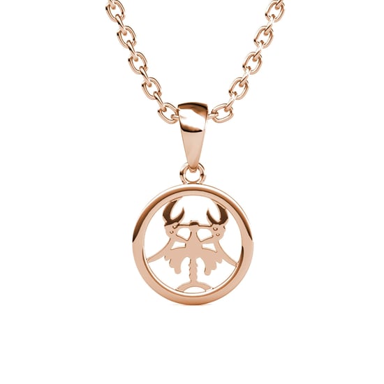 Colgantes del signo del zodiaco Cáncer: oro rosa y cristal - Image 4