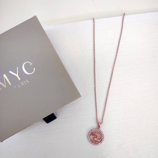Colgantes del zodiaco Piscis: oro rosa y cristal - Image 6