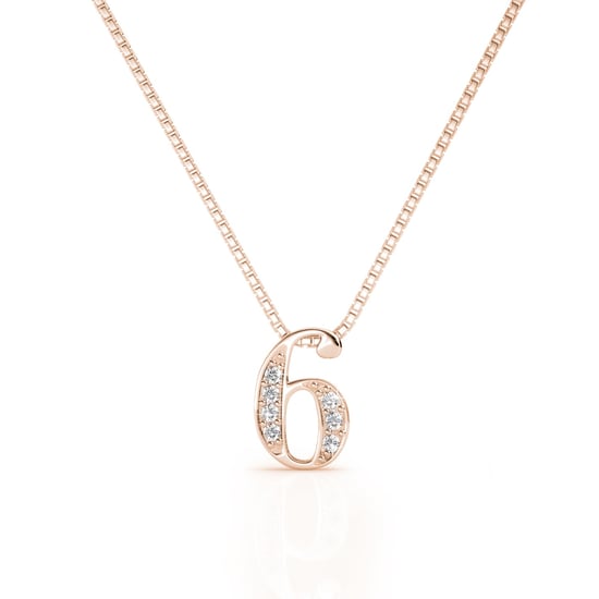 Colgantes número 6 - Oro rosa y cristal - Image 1