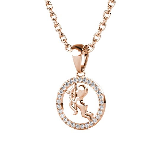 Colgantes del zodiaco Sagitario: oro rosa y cristal - Image 3
