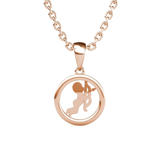 Colgantes del zodiaco Sagitario: oro rosa y cristal - Image 4