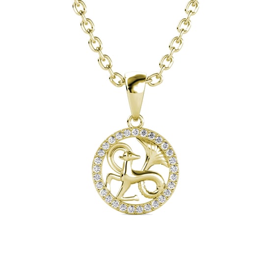 Colgantes del zodiaco Capricornio - Oro y cristal - Image 1