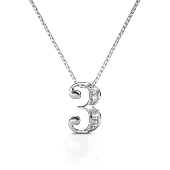 Colgantes Número 3 - Plata y Cristal - Image 1