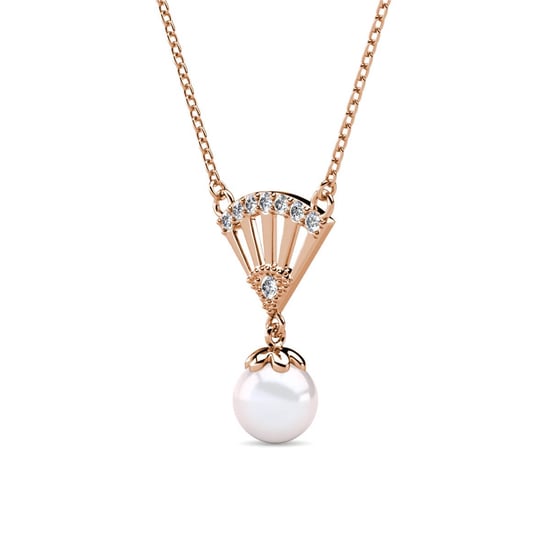 Colgantes de perlas Ingride - Oro rosa y cristal - Image 2