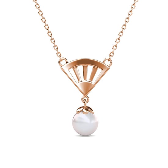 Colgantes de perlas Ingride - Oro rosa y cristal - Image 3