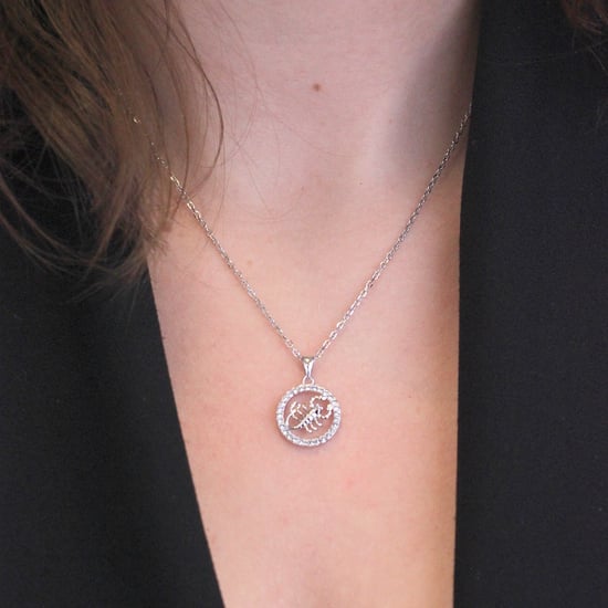 Colgantes del zodiaco Escorpio - Plata y cristal - Image 2