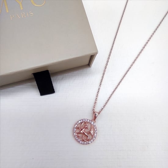 Colgantes del zodiaco Capricornio - Oro rosa y cristal - Image 6