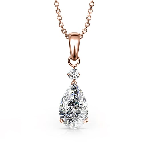 Colgantes de princesa - Oro rosa y cristal - Image 1