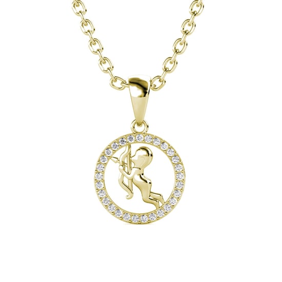 Colgantes del zodiaco Sagitario - Oro y cristal - Image 1