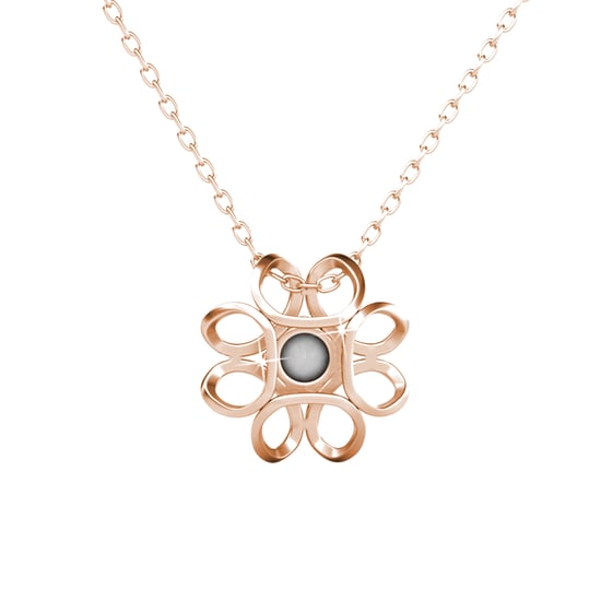 Colgantes de narcisos: oro rosa y cristal - Image 4