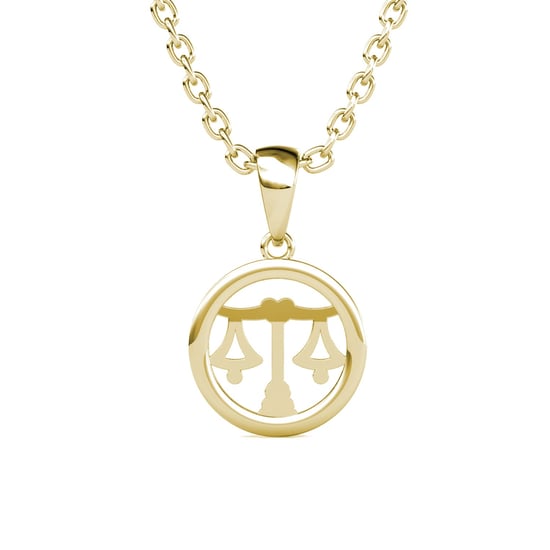 Colgantes del zodiaco Libra: oro y cristal - Image 2
