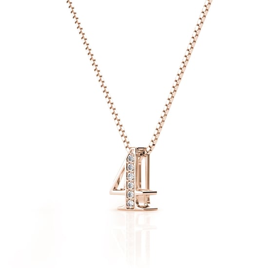 Colgantes número 4 - Oro rosa y cristal - Image 3