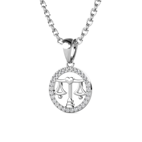 Colgantes del zodiaco Libra - Plata y cristal - Image 3