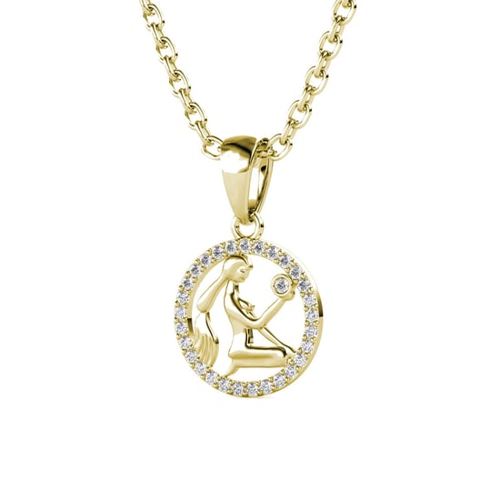 Colgantes del zodiaco Virgo - Oro y cristal - Image 2