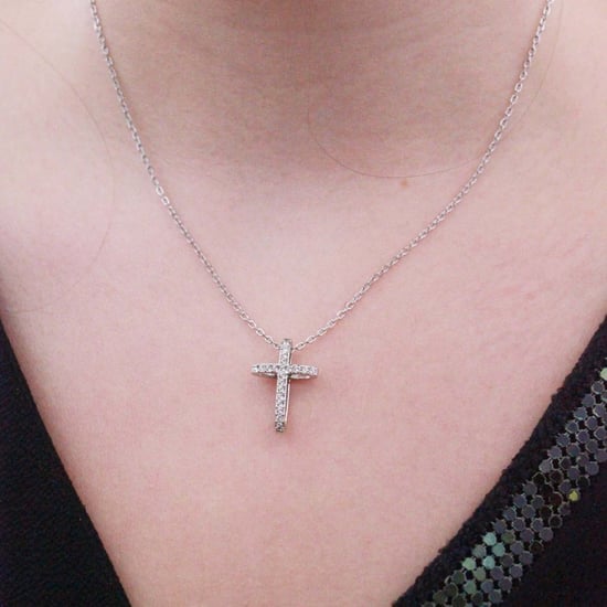 Colgantes de cruz - Plata y cristal - Image 2