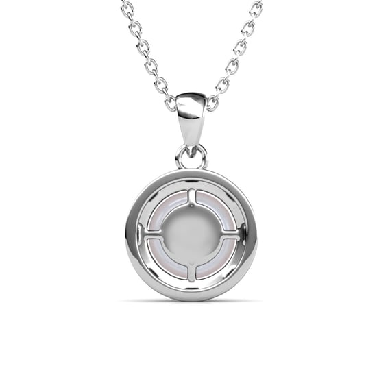 Colgantes de perlas circulares - Plata y cristal - Image 4