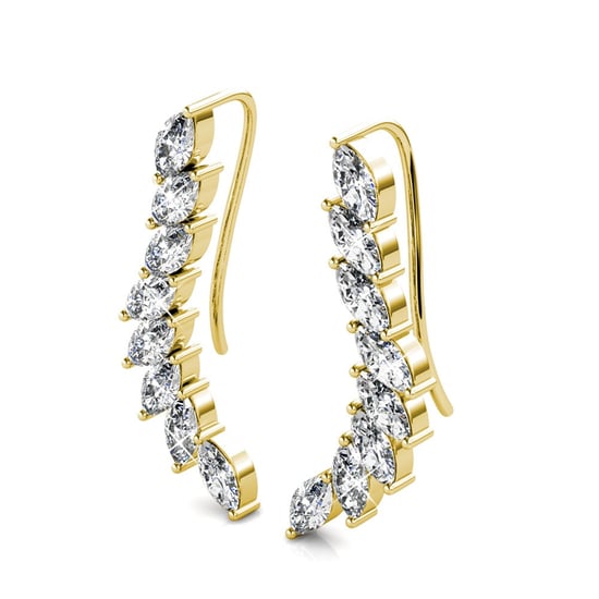 Pendientes Clematis - Oro y Cristal - Image 3