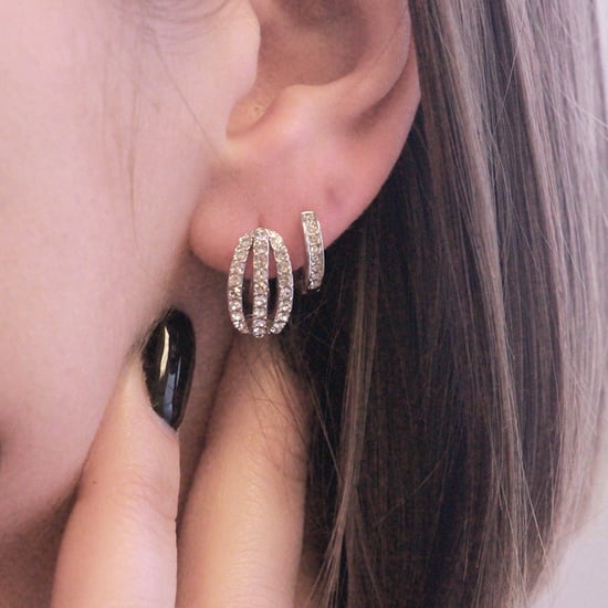 Pendientes elegantes de plata y cristal - Image 2