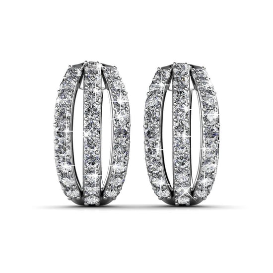 Pendientes elegantes de plata y cristal - Image 3