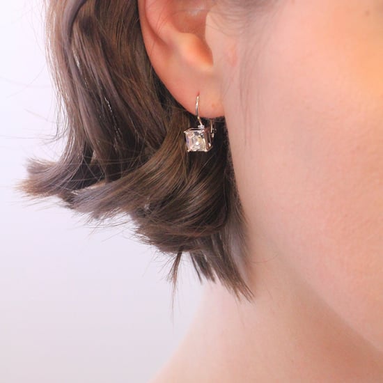Pendientes Cuadrados - Plata y Cristal - Image 2