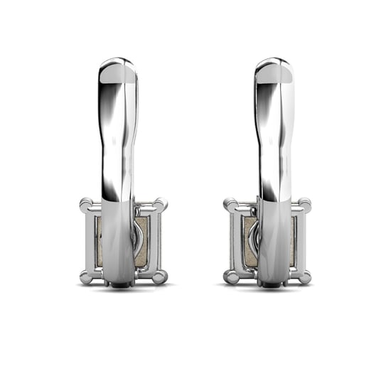Pendientes Cuadrados - Plata y Cristal - Image 5