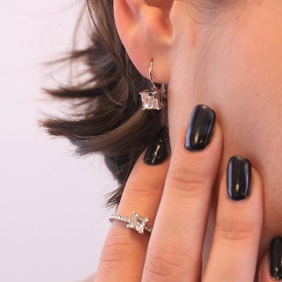 Pendientes Cuadrados - Plata y Cristal - Image 6