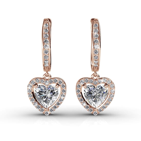 Pendientes Only Love - Oro rosa y cristal - Image 1
