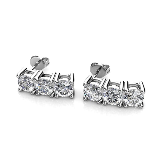 Pendientes Tri - Plata y Cristal - Image 2