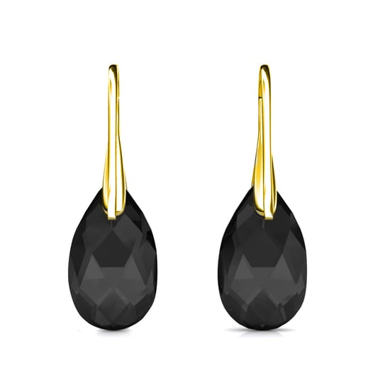 Pendientes con forma de lágrima y gancho - dorados y negros - Image 5