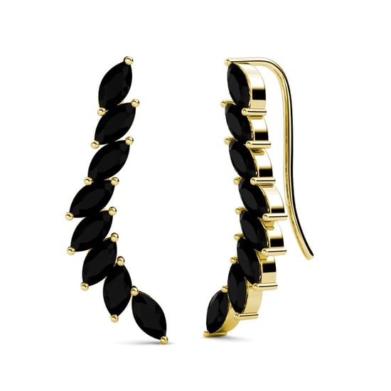 Pendientes Clematis - Oro y Negro - Image 1