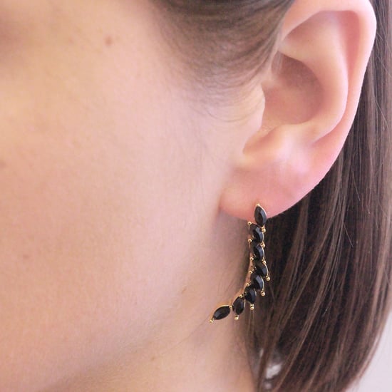 Pendientes Clematis - Oro y Negro - Image 2