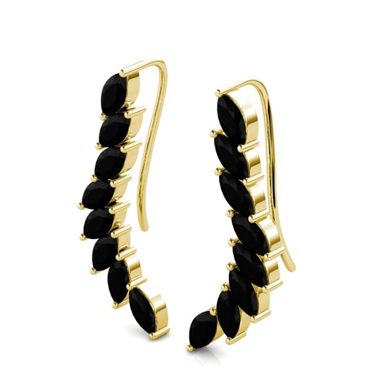 Pendientes Clematis - Oro y Negro - Image 4