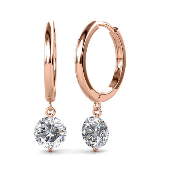 Pendientes Grace - Oro rosa y cristal - Image 1