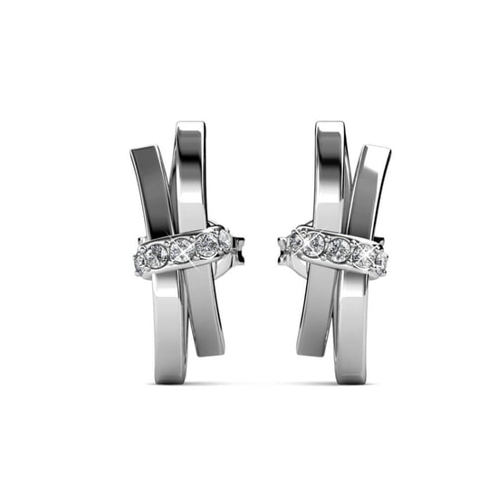 Pendientes de lazo luminoso - Plata y cristal - Image 2