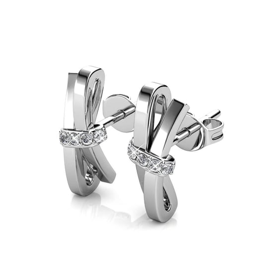 Pendientes de lazo luminoso - Plata y cristal - Image 3