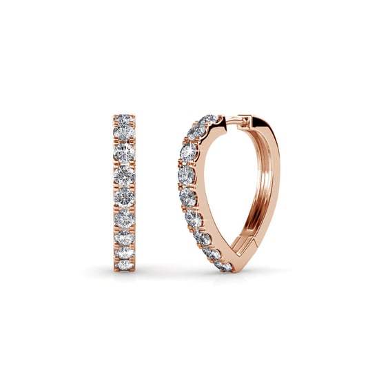 Pendientes Ariane - Oro rosa y cristal - Image 1