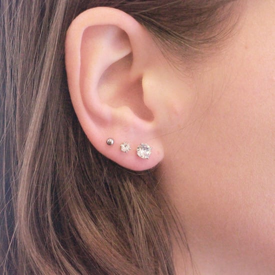 Pendientes Solitaire L - Plata y Cristal - Image 2