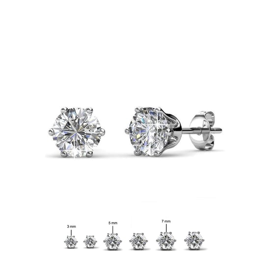 Pendientes Solitaire L - Plata y Cristal - Image 3