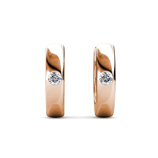 Anillos Pendientes - Oro Rosa y Cristal - Image 3