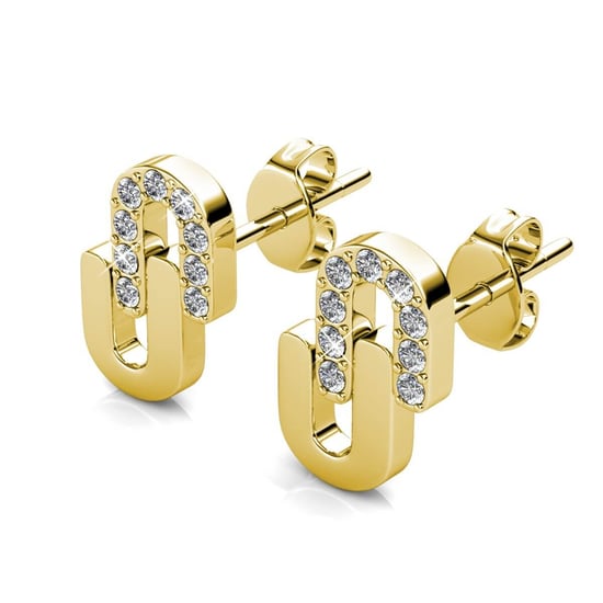 Pendientes Union - Oro y Cristal - Image 3