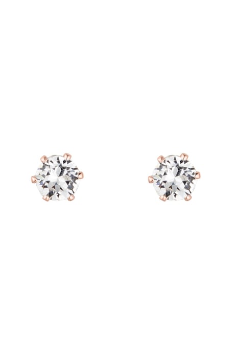 Pendientes Solitaire L - Oro rosa y cristal - Image 4
