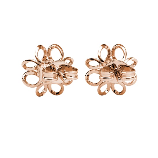 Pendientes de narciso en oro rosa y cristal - Image 4